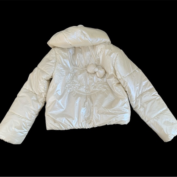 Forever 21  Hello Kitty Shiny Cream Puffer Jacket - Picture 4 of 6
